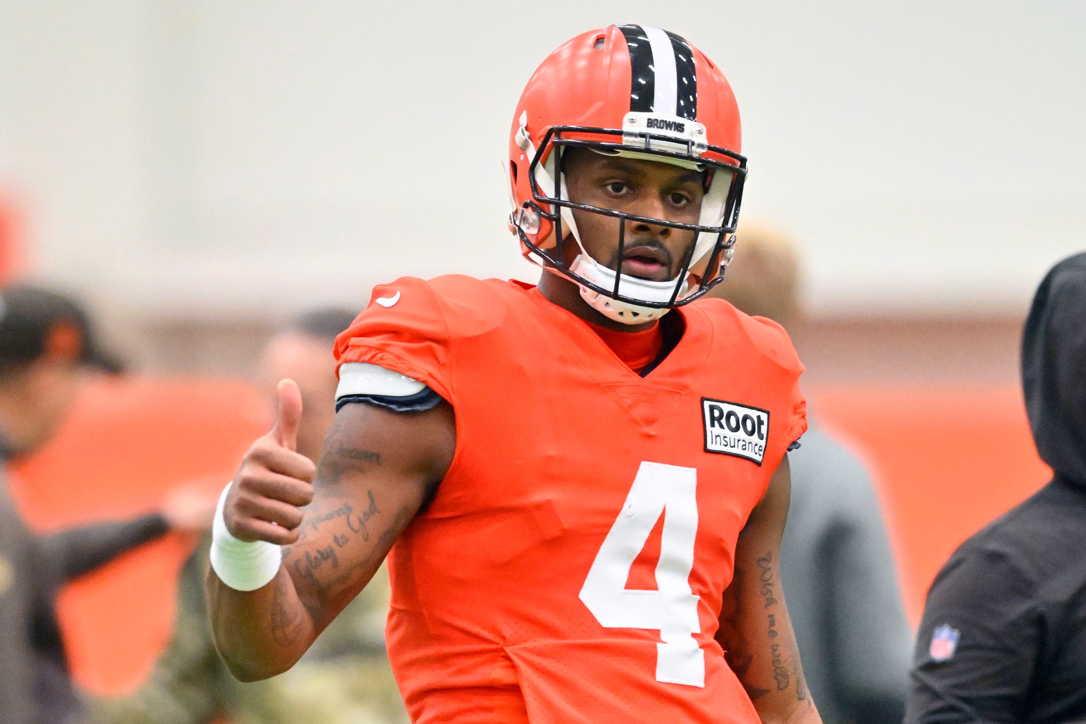 Browns' Deshaun Watson dodges questions before return vs. Texans