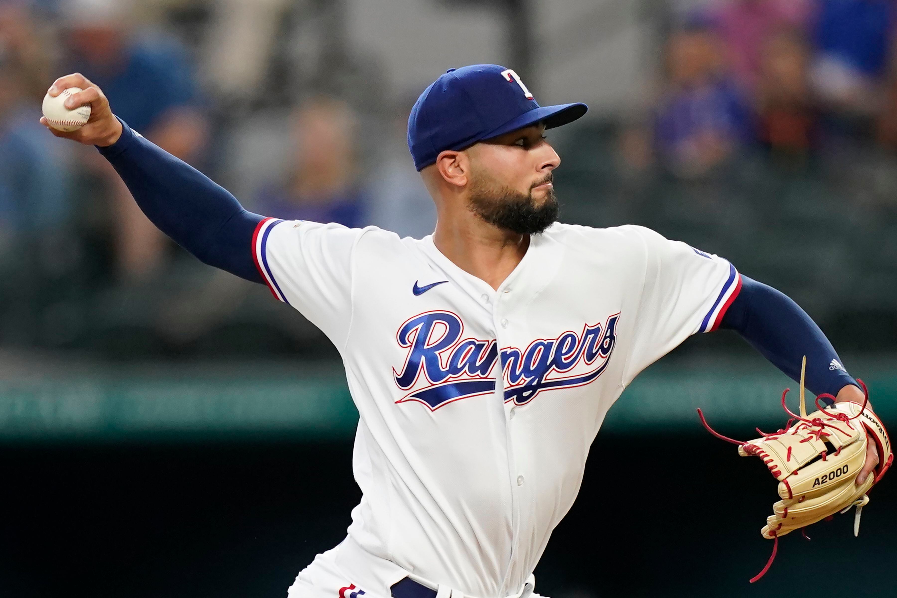 Houston Astros first baseman Yuli Gurriel watches from the dugout during  the first inning of the team's baseball game against the Texas Rangers in  Arlington, Texas, Tuesday, June 14, 2022. (AP Photo/LM