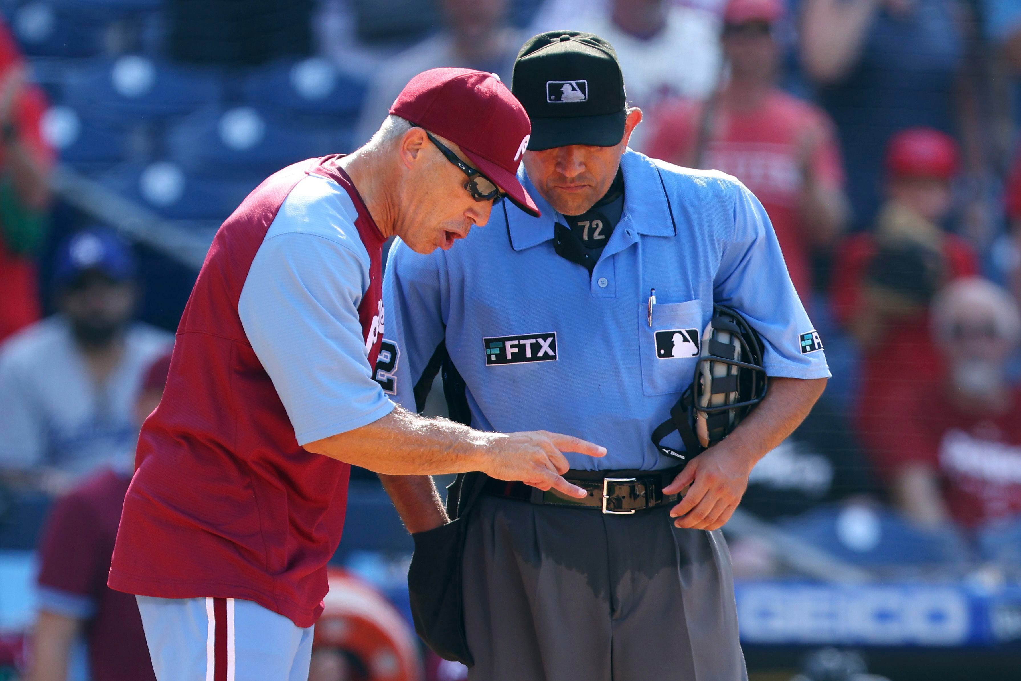 Joe Girardi upset with umpire's calls that almost cost Phillies a