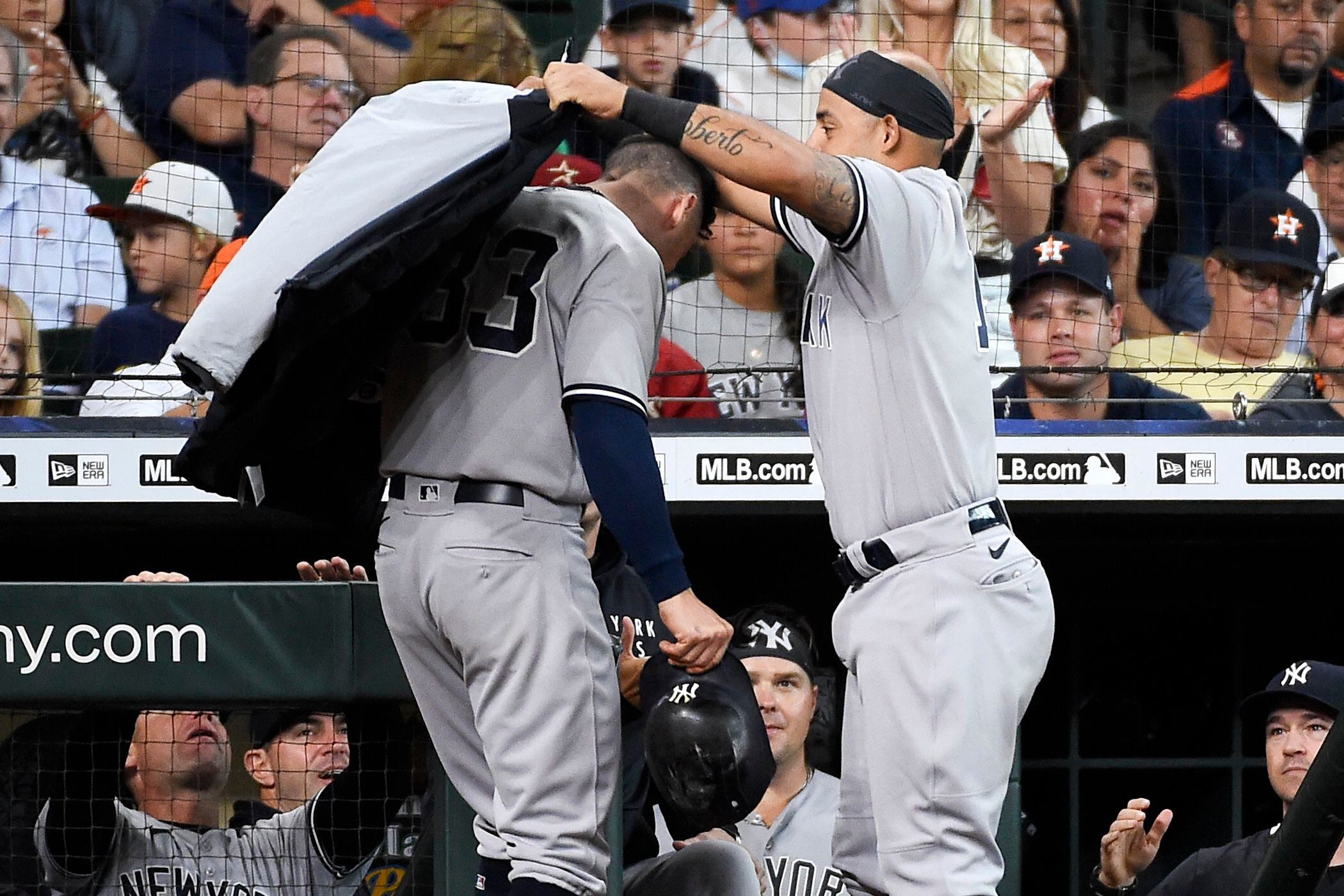 Gary Sanchez mocks Jose Altuve's jersey 'shyness' with great response