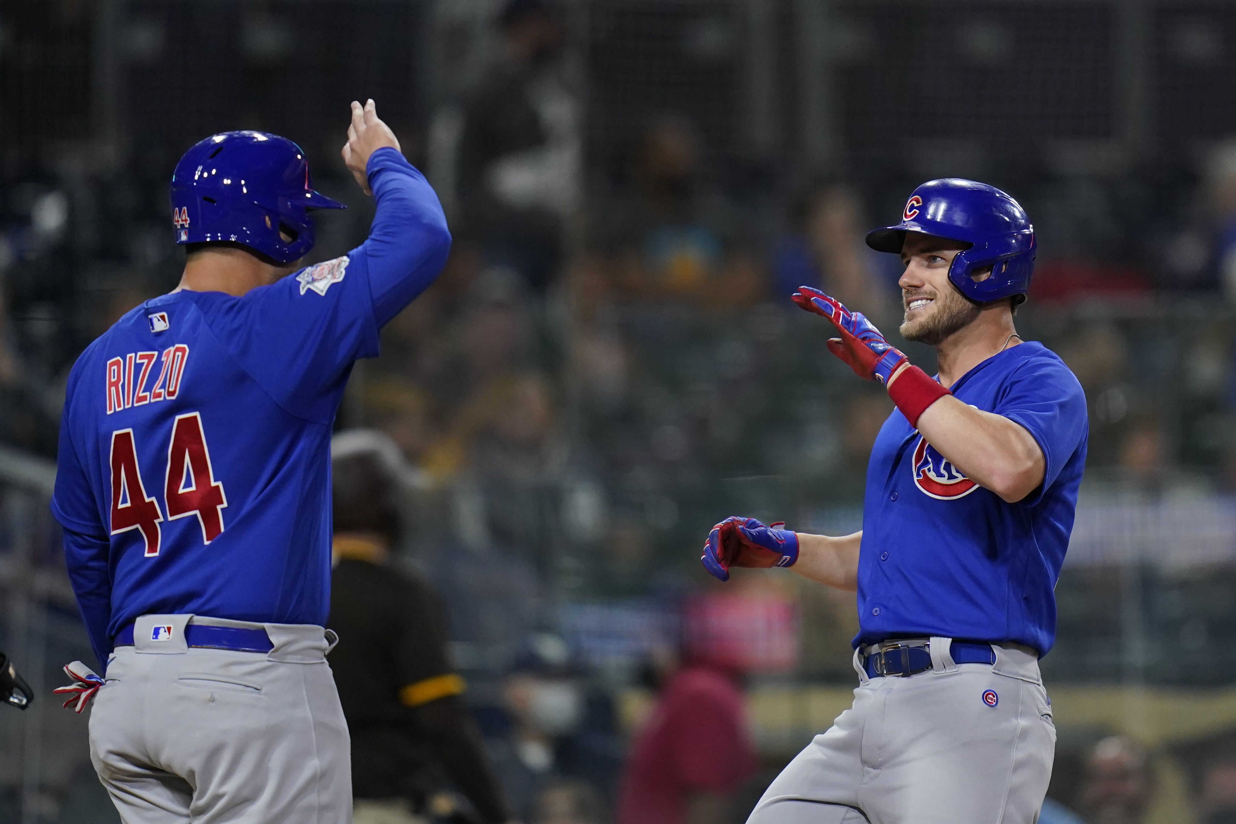 Photo: Cubs' Kris Bryant and Anthony Rizzo after 5-1win over