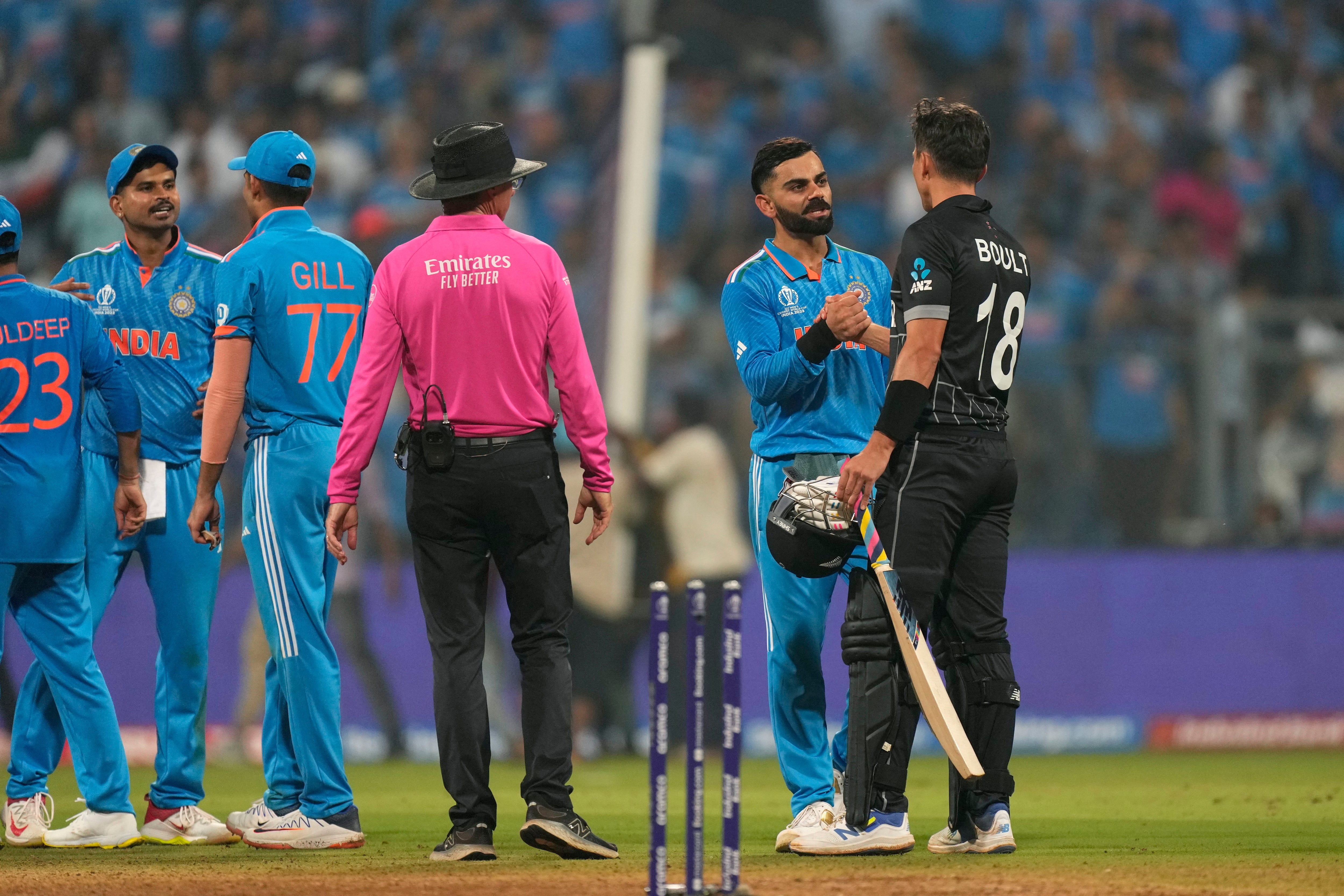 India v New Zealand LIVE: Cricket World Cup score and result as Shami and  Kohli lead hosts to final