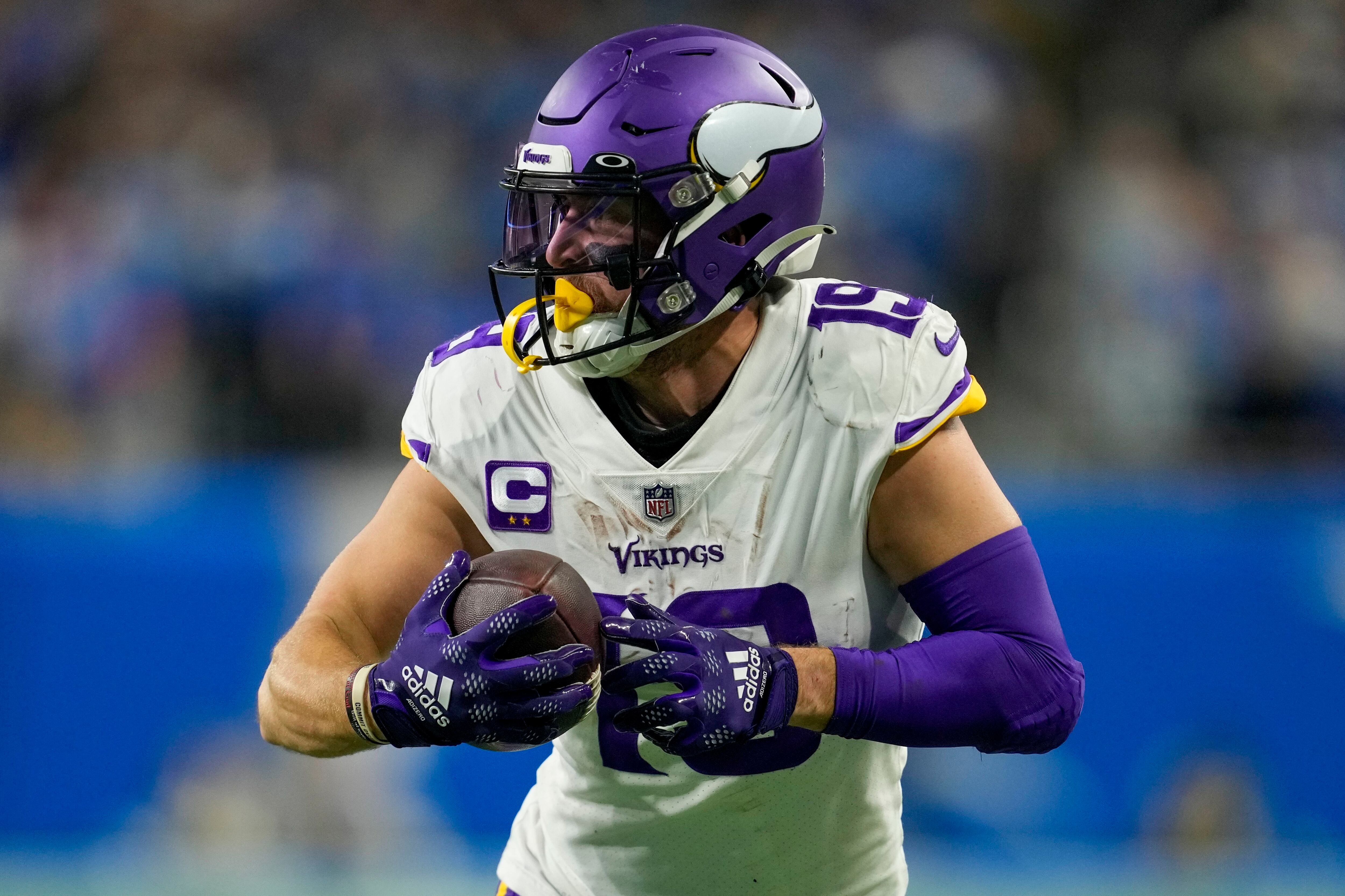 Minnesota Vikings head coach Kevin O'Connell watches during the first half  of an NFL football game against the Detroit Lions Sunday, Dec. 11, 2022, in  Detroit. (AP Photo/Paul Sancya)