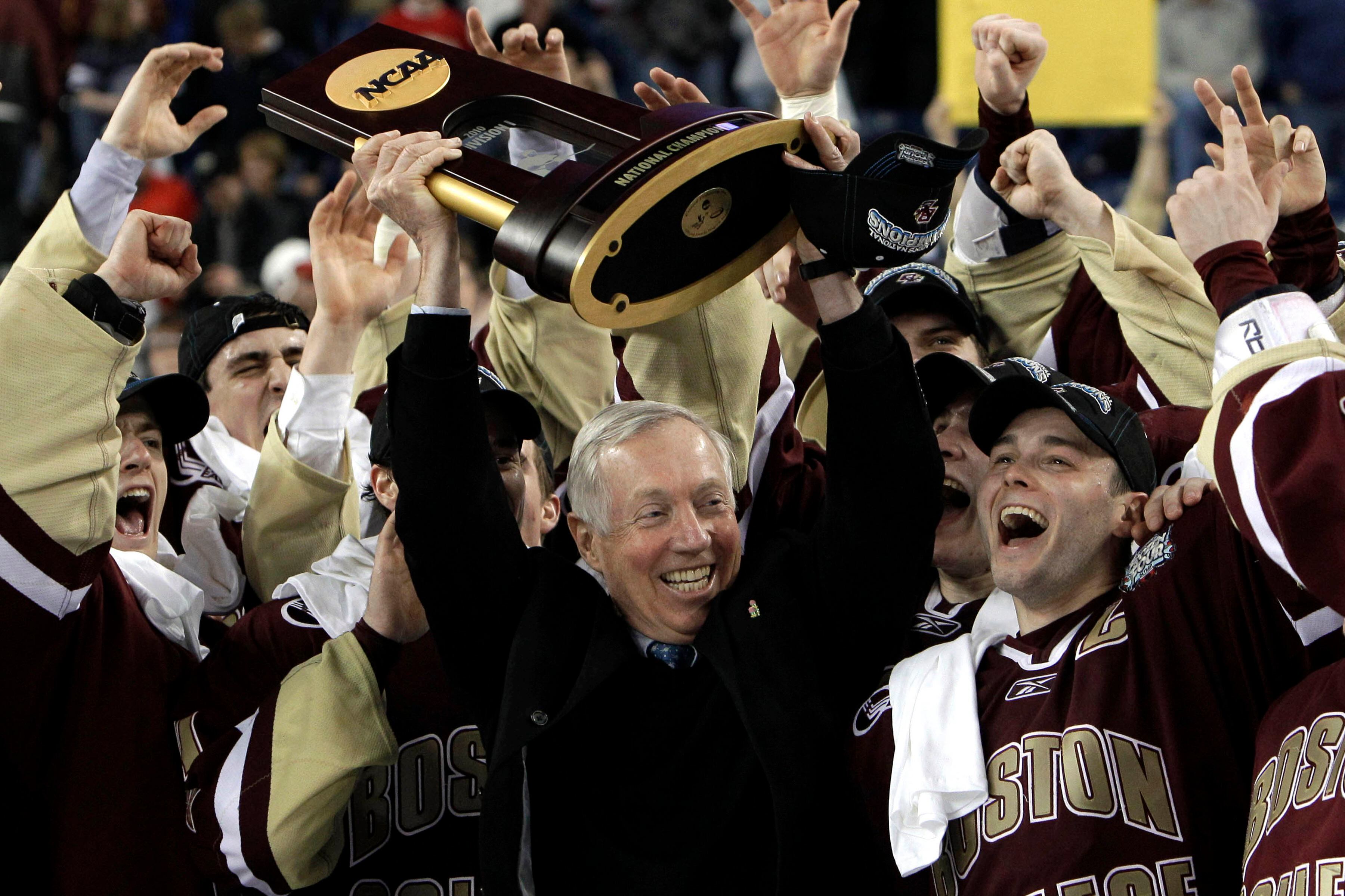 Jerry York retired after 28 years as men's hockey coach at BC.