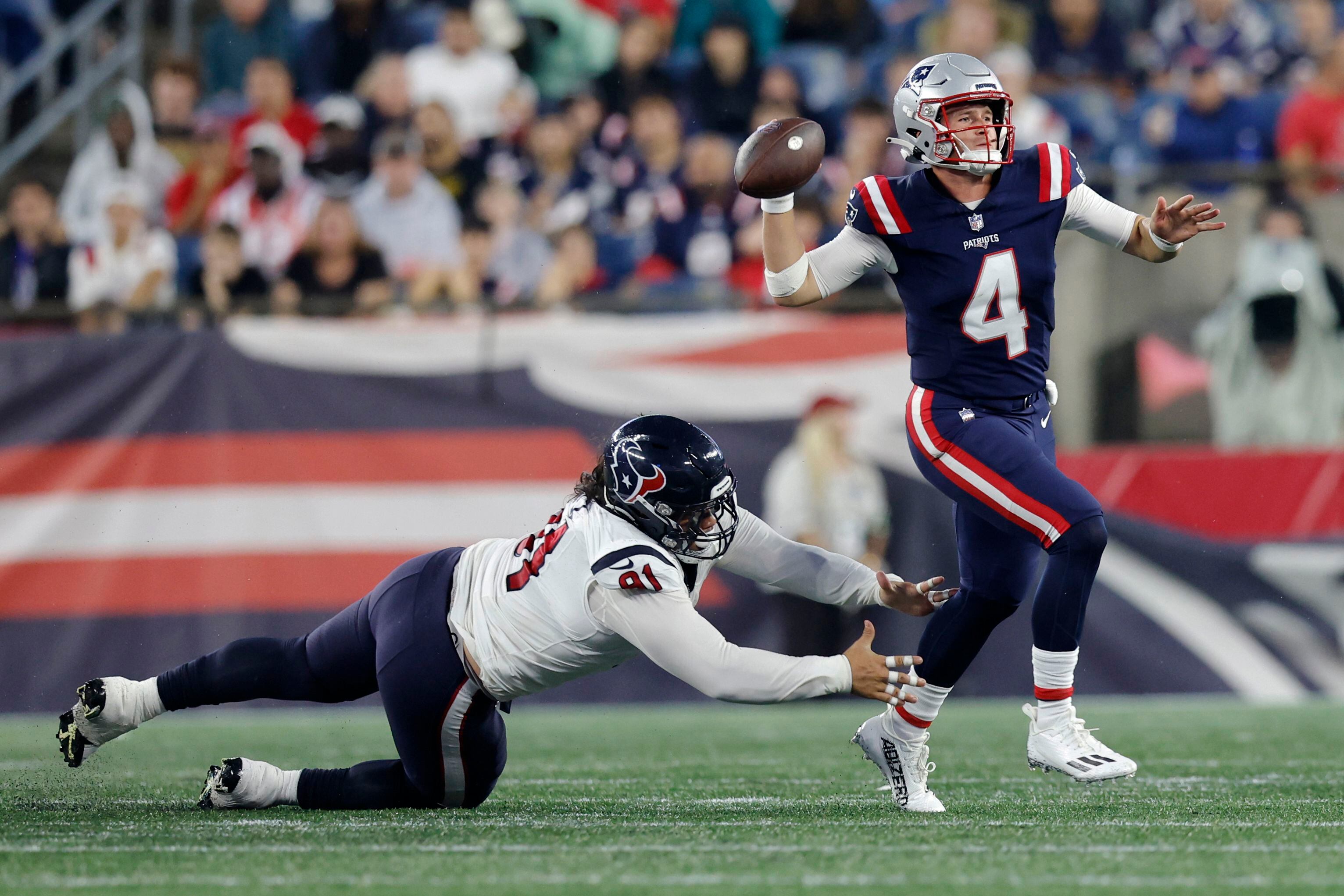 QB C.J. Stroud shaky in preseason debut as Texas beat Patriots 20