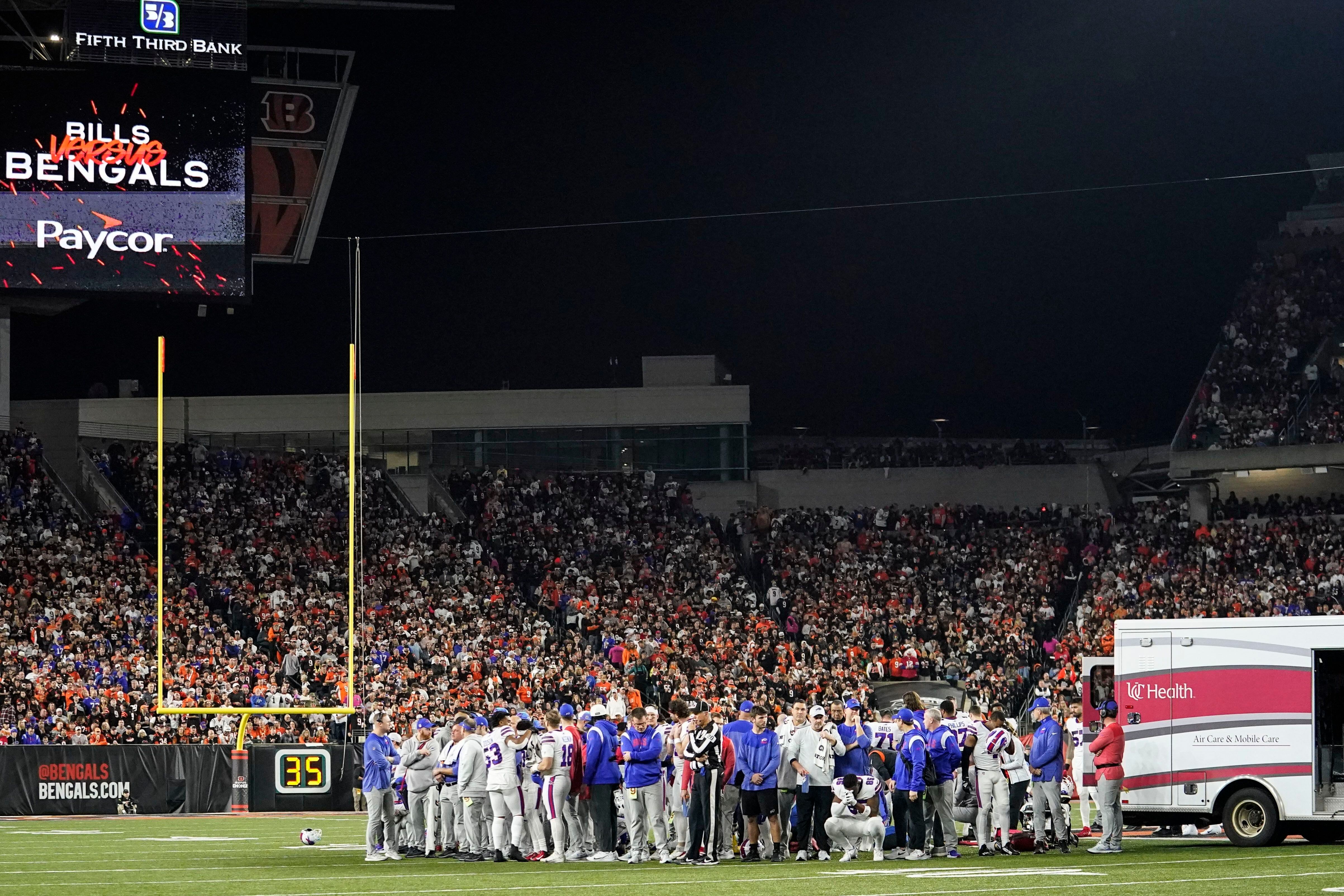 Bills players ask for prayers as Damar Hamlin is hospitalized in