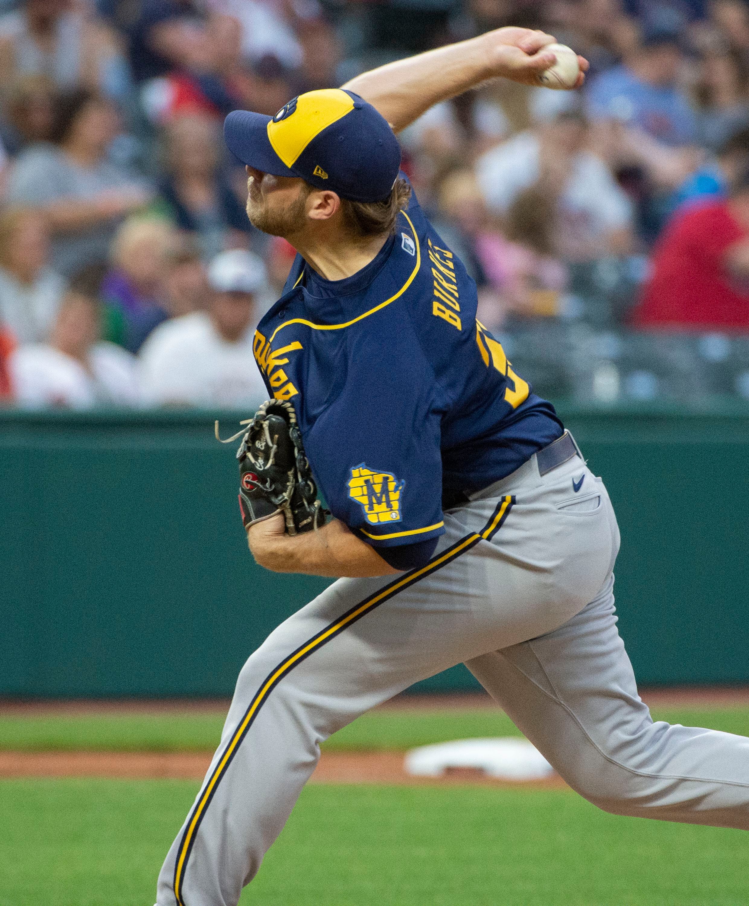 Brewers' Burnes, Hader combine to no-hit Indians, set MLB record