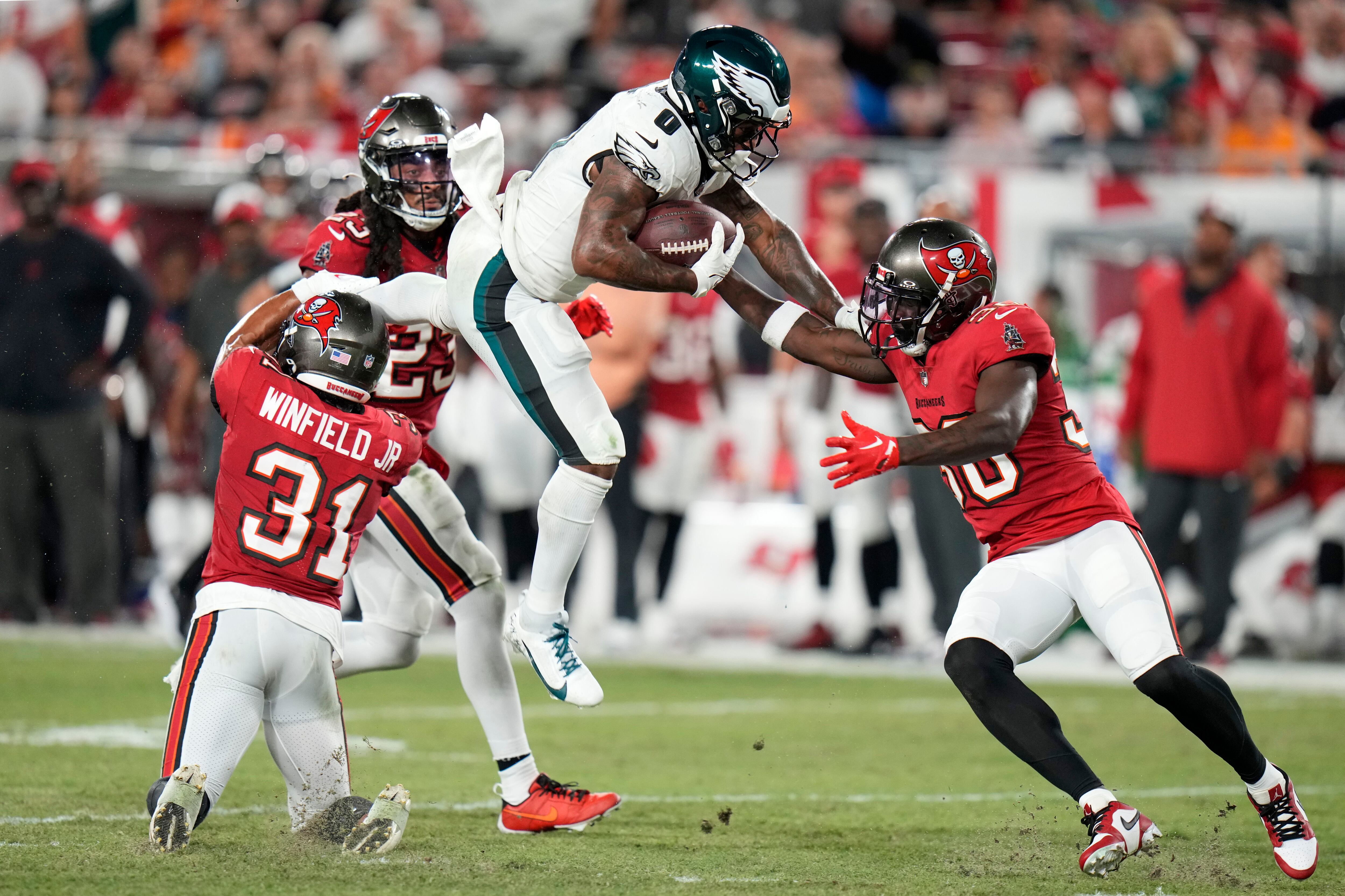 Jalen Hurts throws for TD, runs for another as Eagles thump Buccaneers  25-11 to remain unbeaten, Sports