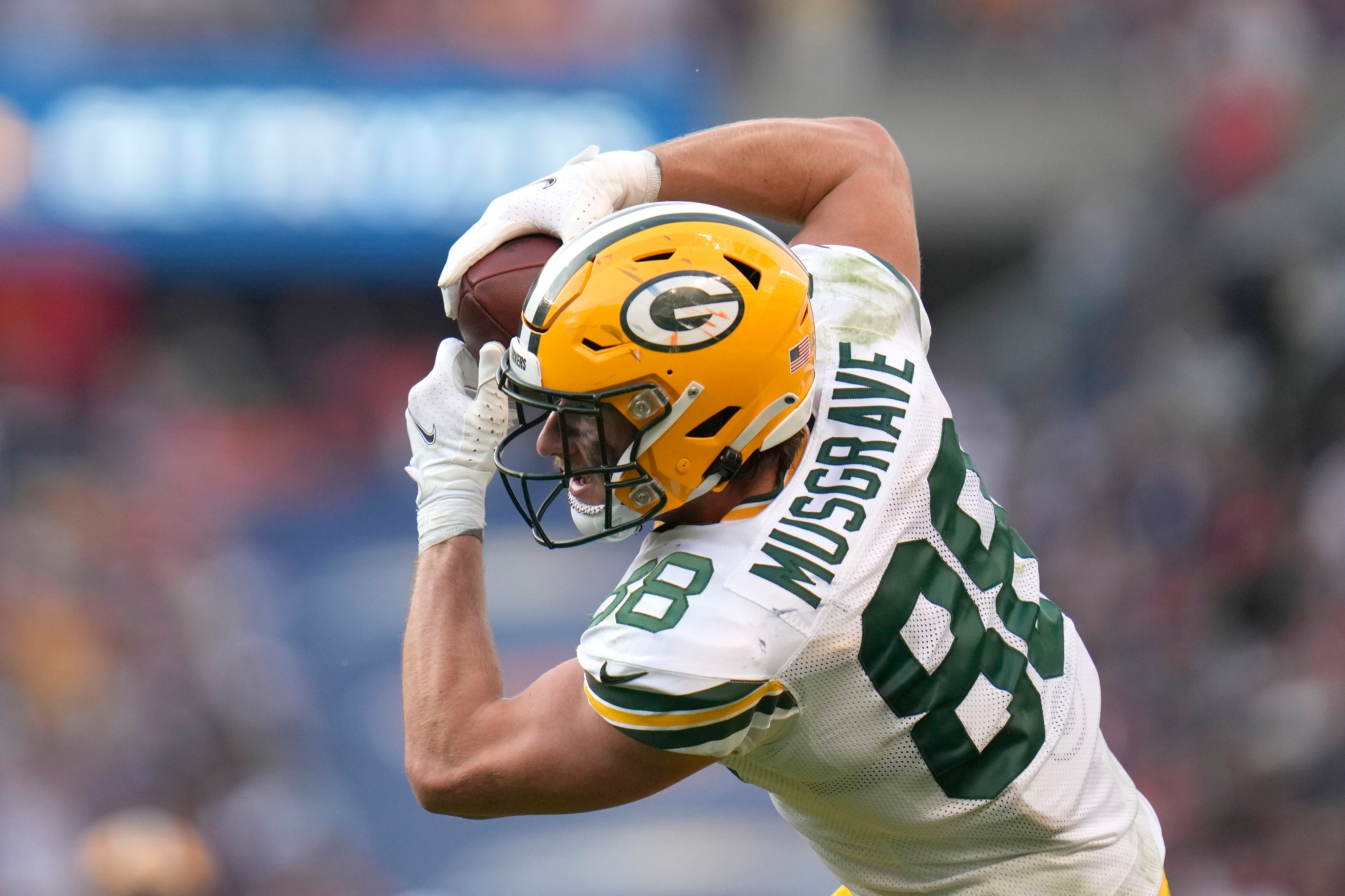 Packers rookie tight end Luke Musgrave gets down to business