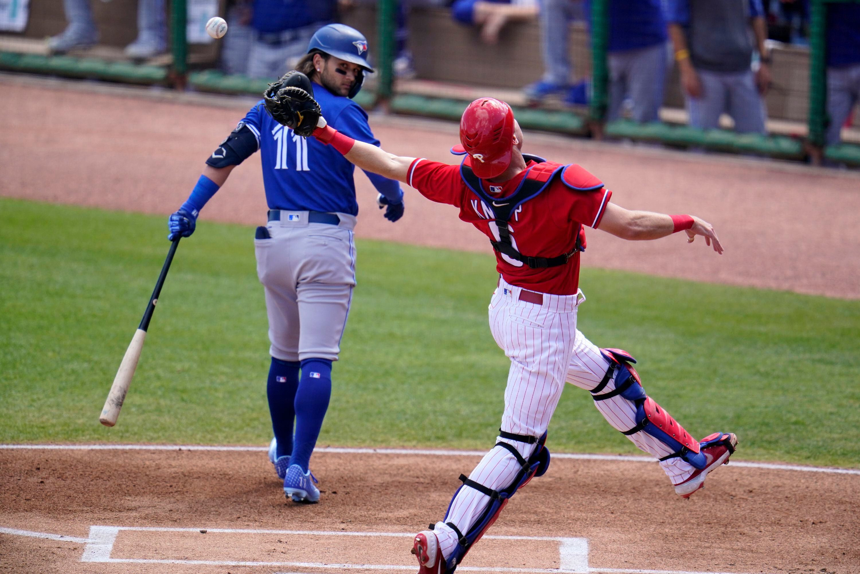 Will Smith rips out Marcell Ozuna who keeps hitting catchers on swing