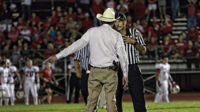 Constable confronts referees, stops high school football game