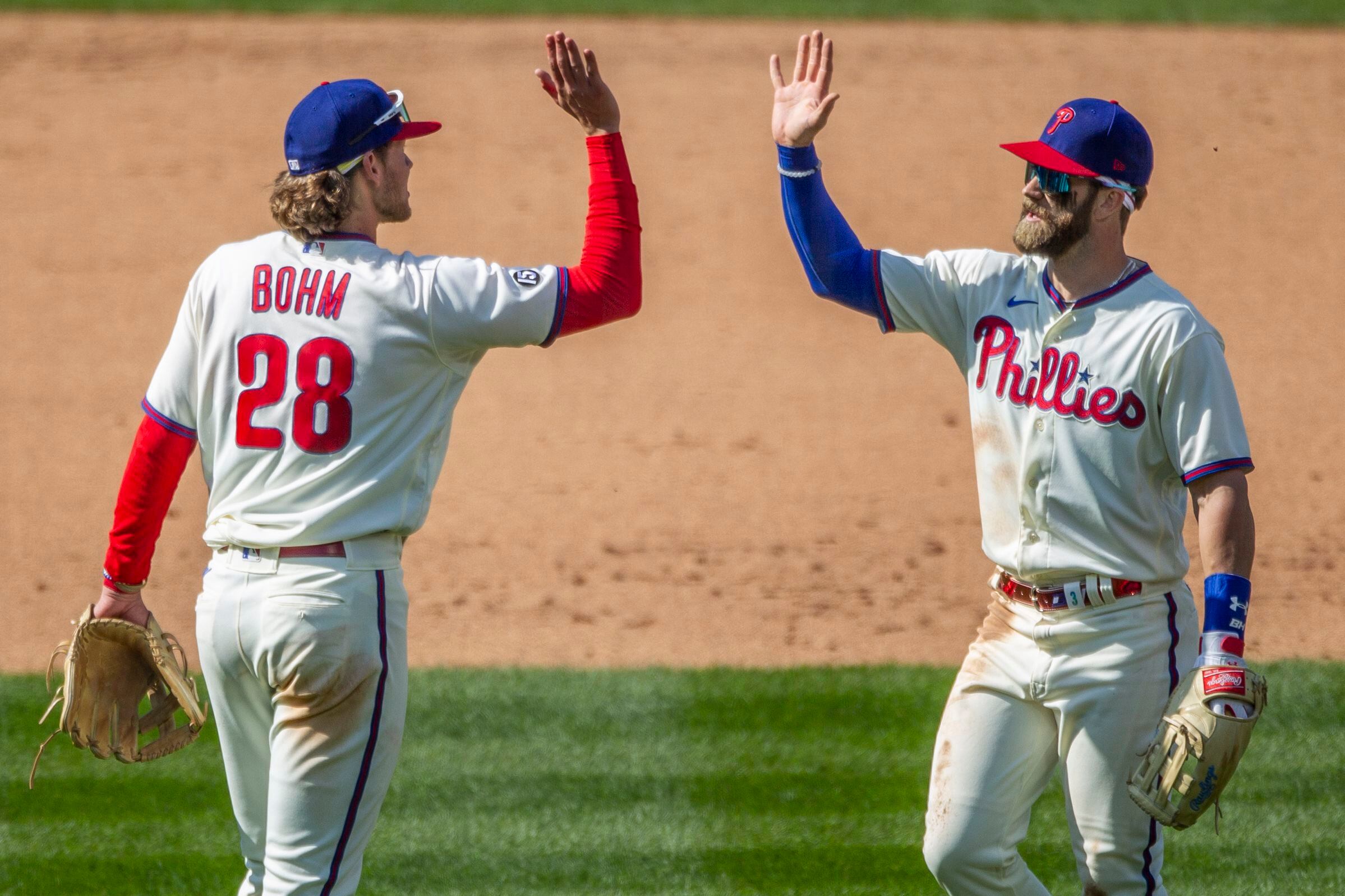 Phillies pitchers dominate again, sweep Braves on Bohm hit