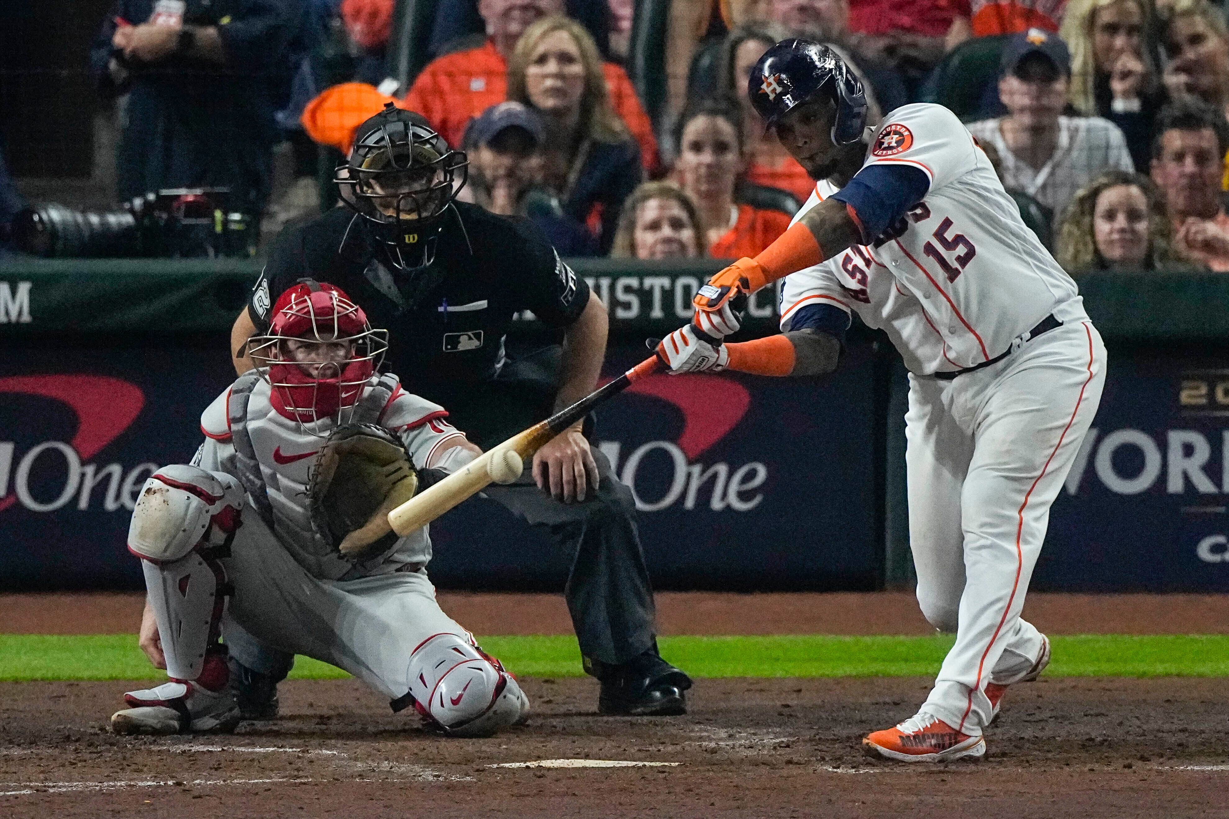 Jomboy Media on X: Astros catcher Martín Maldonado hits a home run then  shows that he's not wearing a buzzer  / X