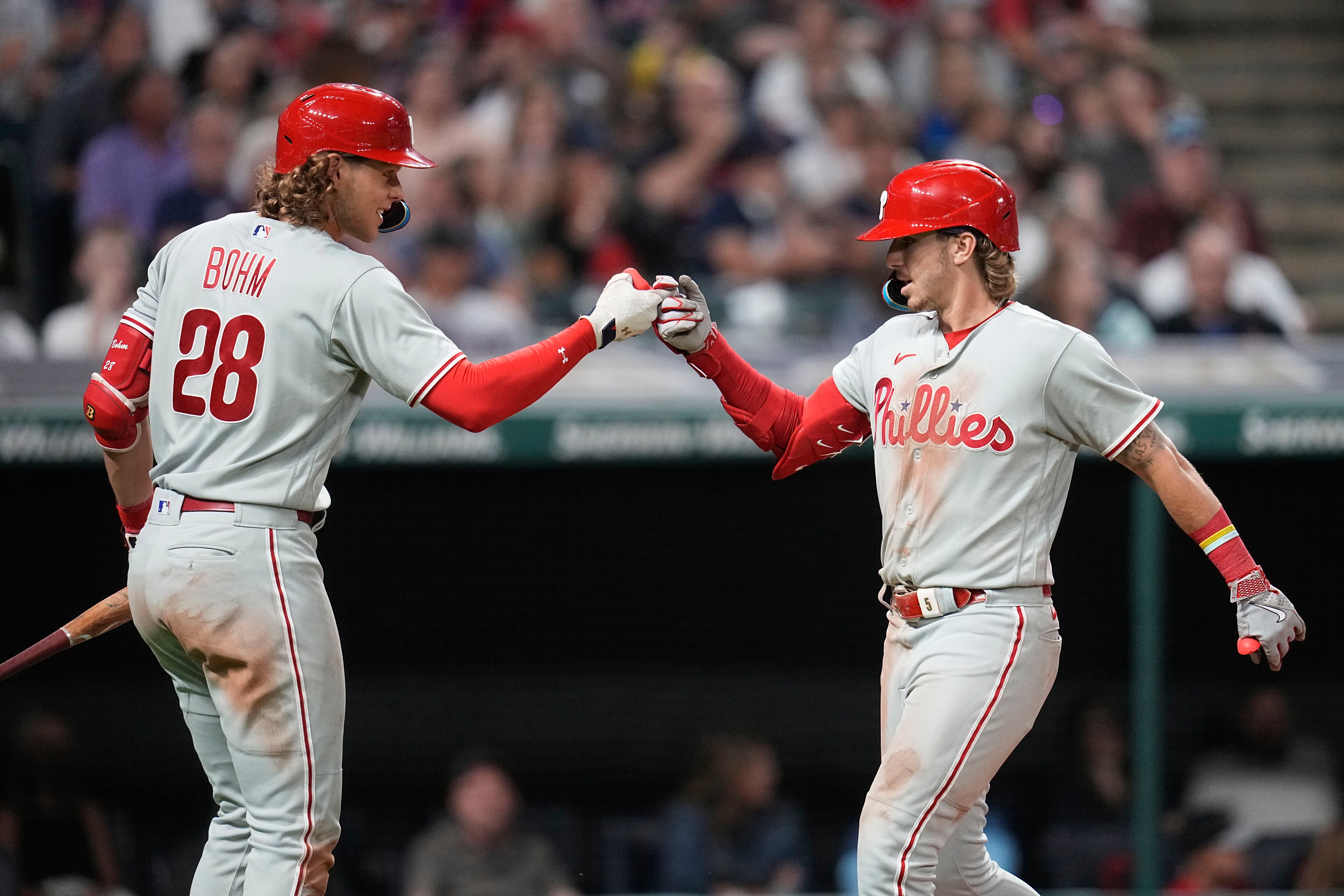 Phillies' Bryce Harper makes first MLB start at first base, flips into  camera well to make catch vs. Guardians 