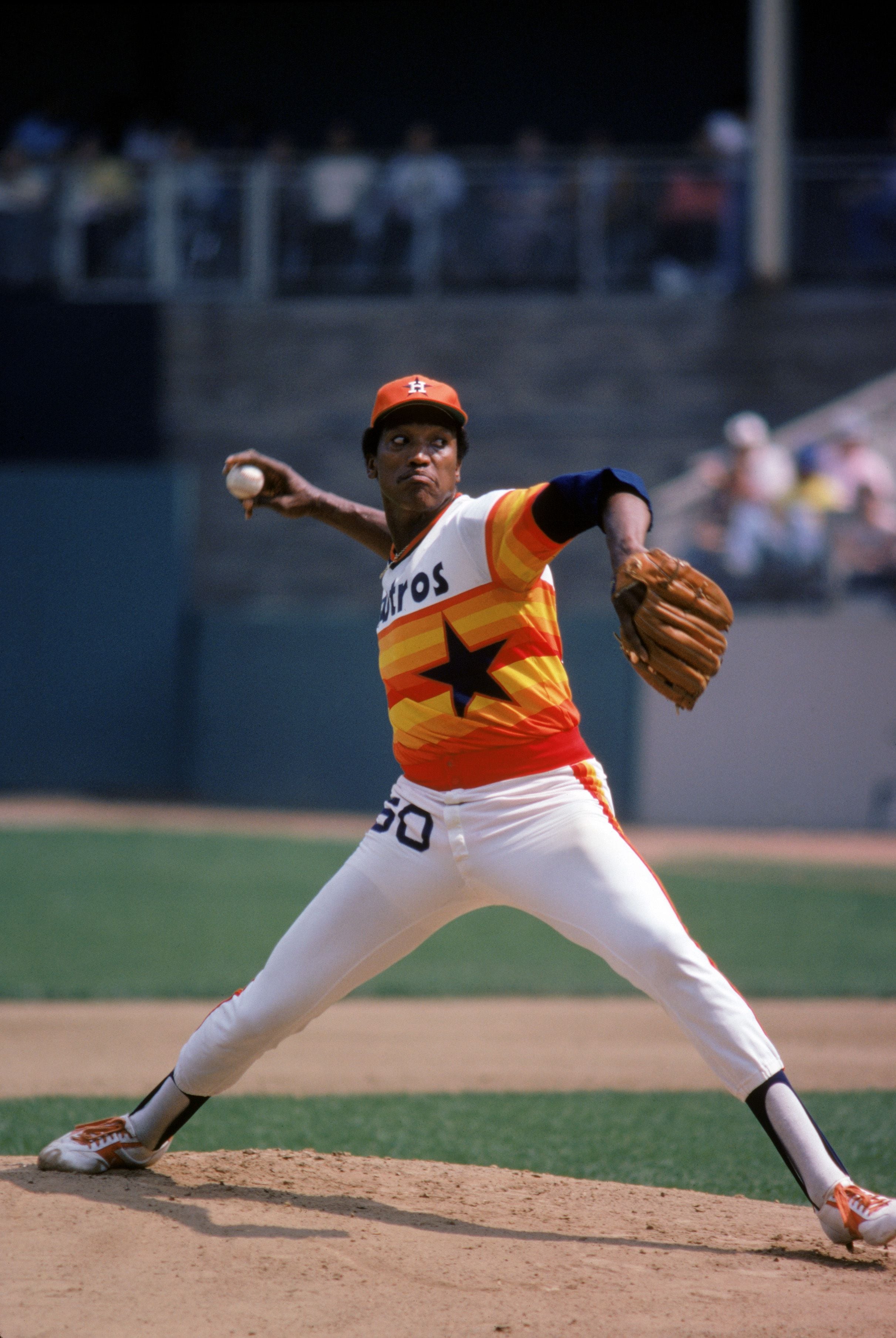 J.R. Richard of the Houston Astros poses for a photo. Richard