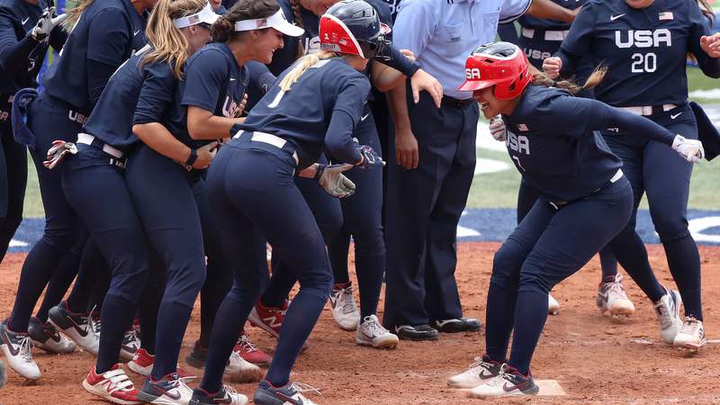 Usa Walks Off On Japan Earns Advantage In Gold Medal Softball Game