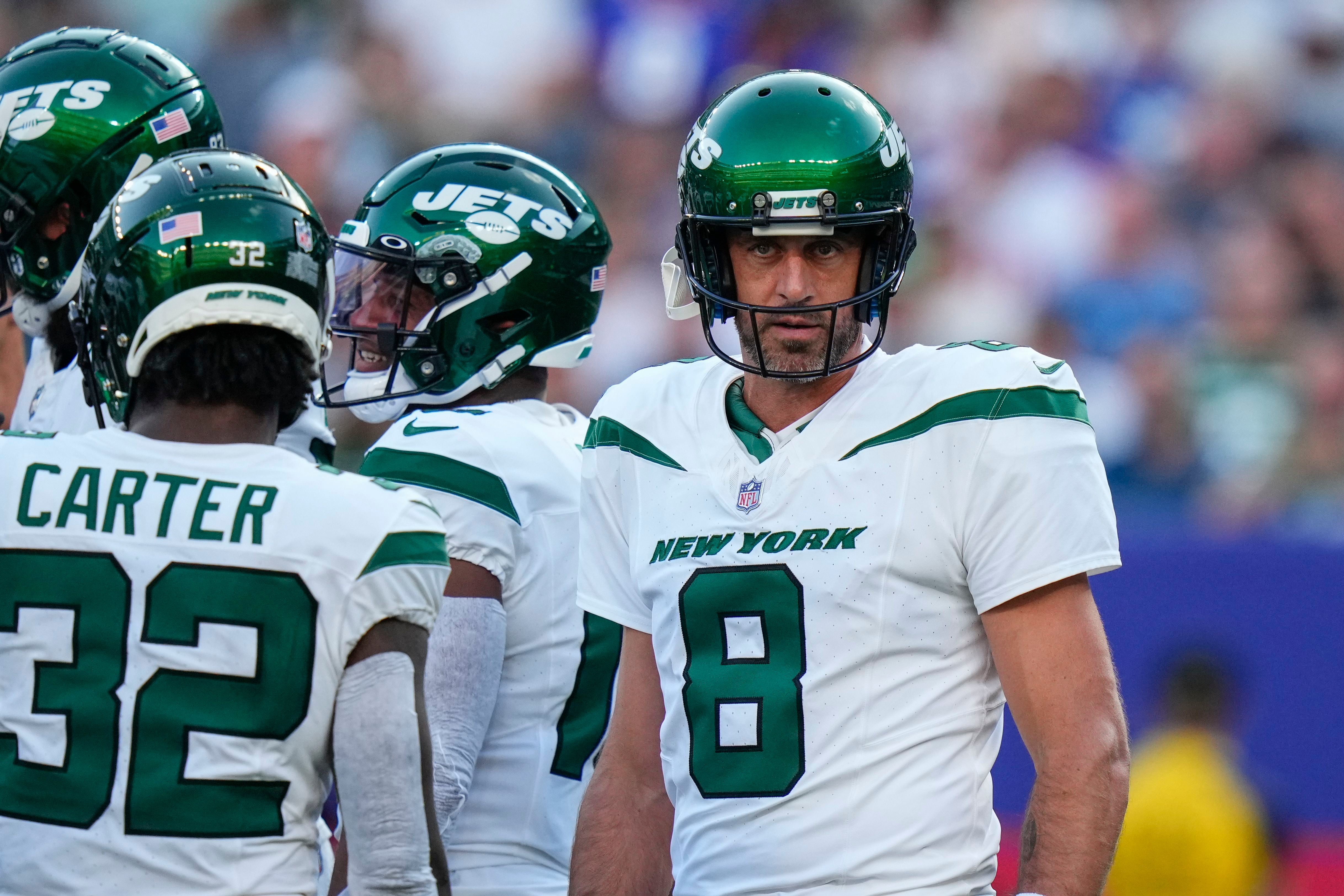 Aaron Rodgers throws TD pass in Jets' preseason debut vs. Giants