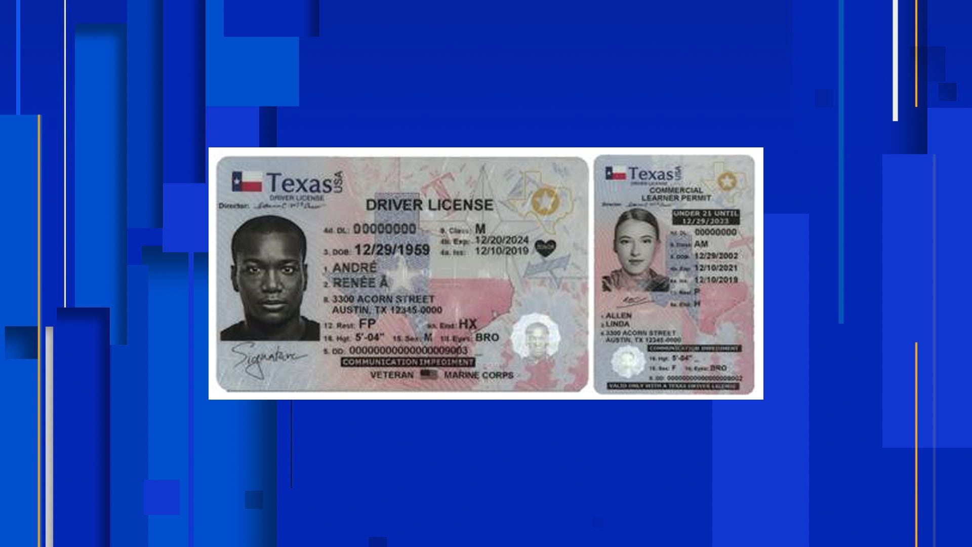 Texas lanza nueva licencia de conducir, diseño de tarjeta de