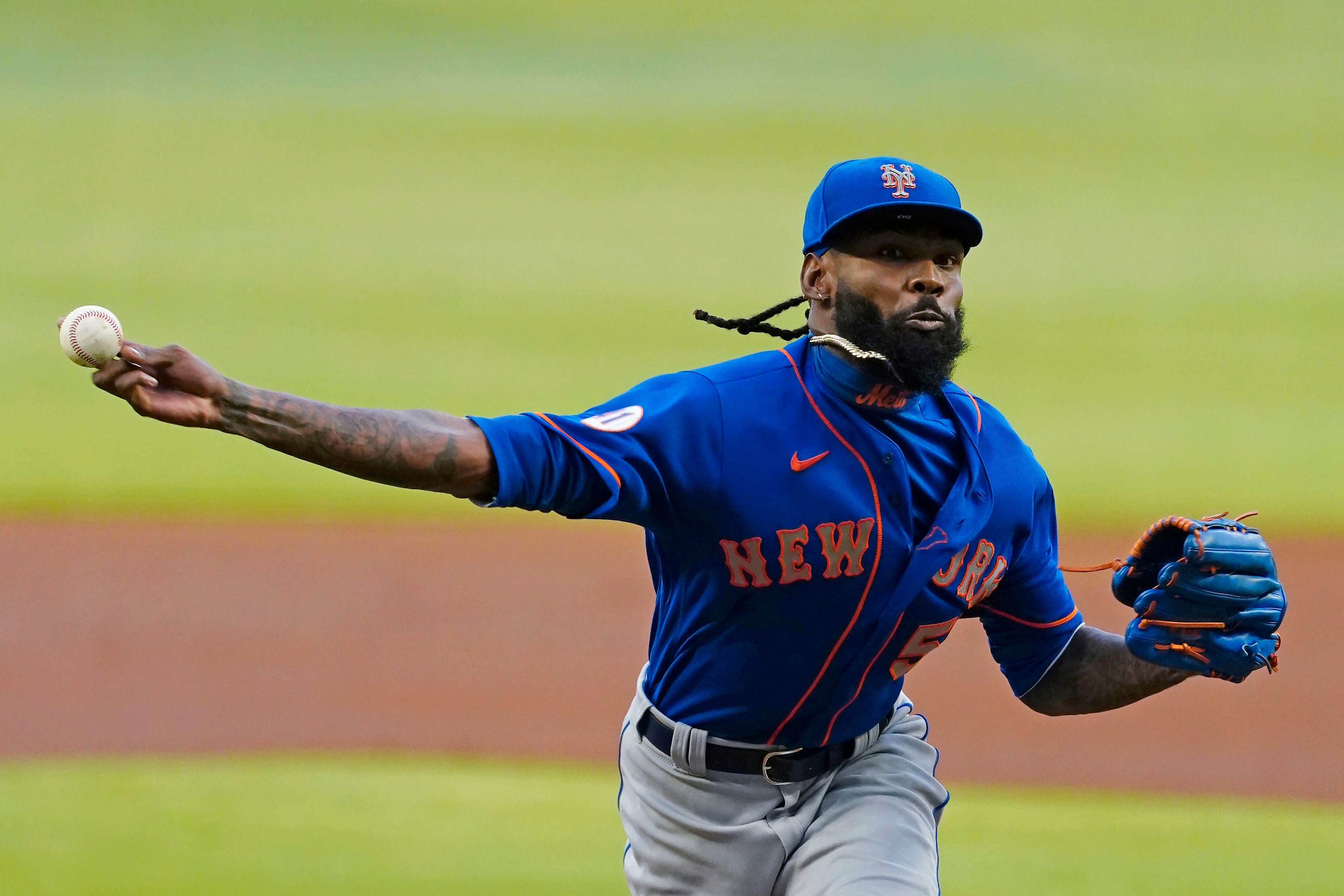 New York Mets left fielder Khalil Lee, left, and second baseman