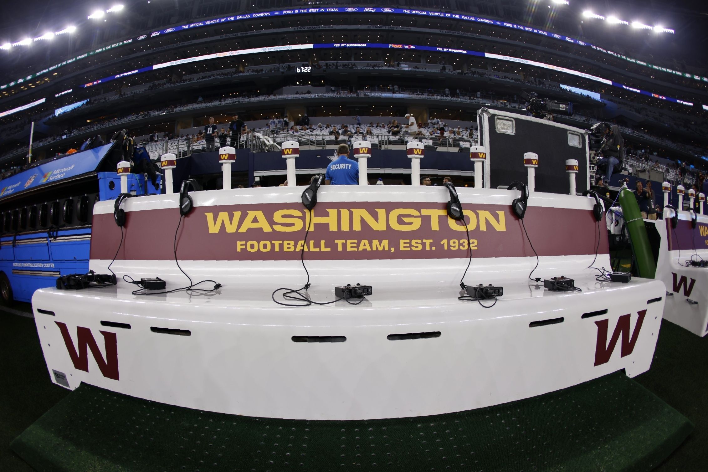 The Dallas Cowboys take the field prior to kickoff at the National Football  League Cowboys' home field AT&T Stadium in Arlington, Texas